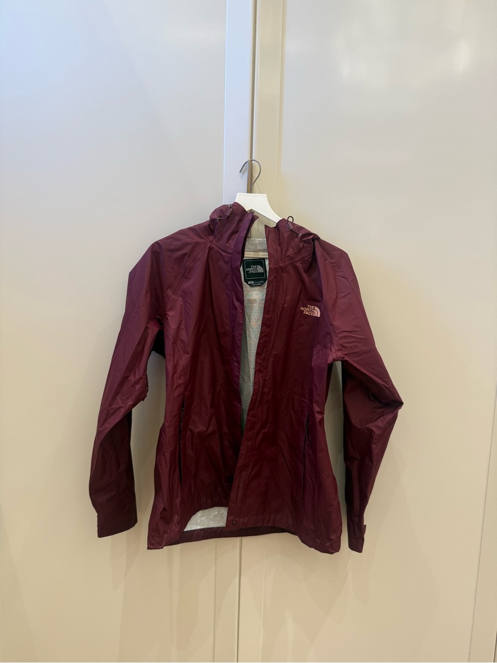 The North Face Maroon Hooded Rain Jacket
